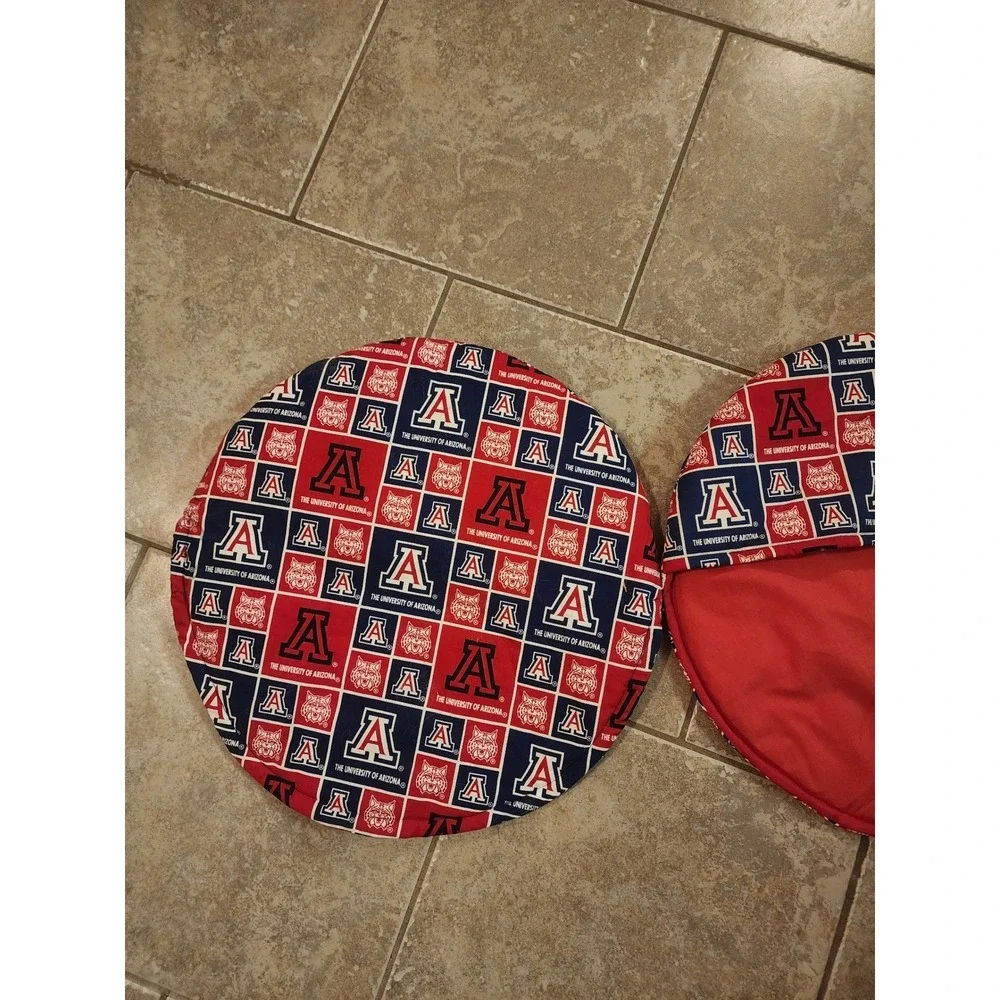 University of Arizona Wildcats Custom Round Chair Seat Covers Set of 2 Red Navy